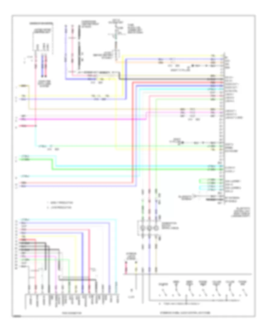 Mid-Line Radio Wiring Diagram (2 of 2) for Nissan Versa SL 2013