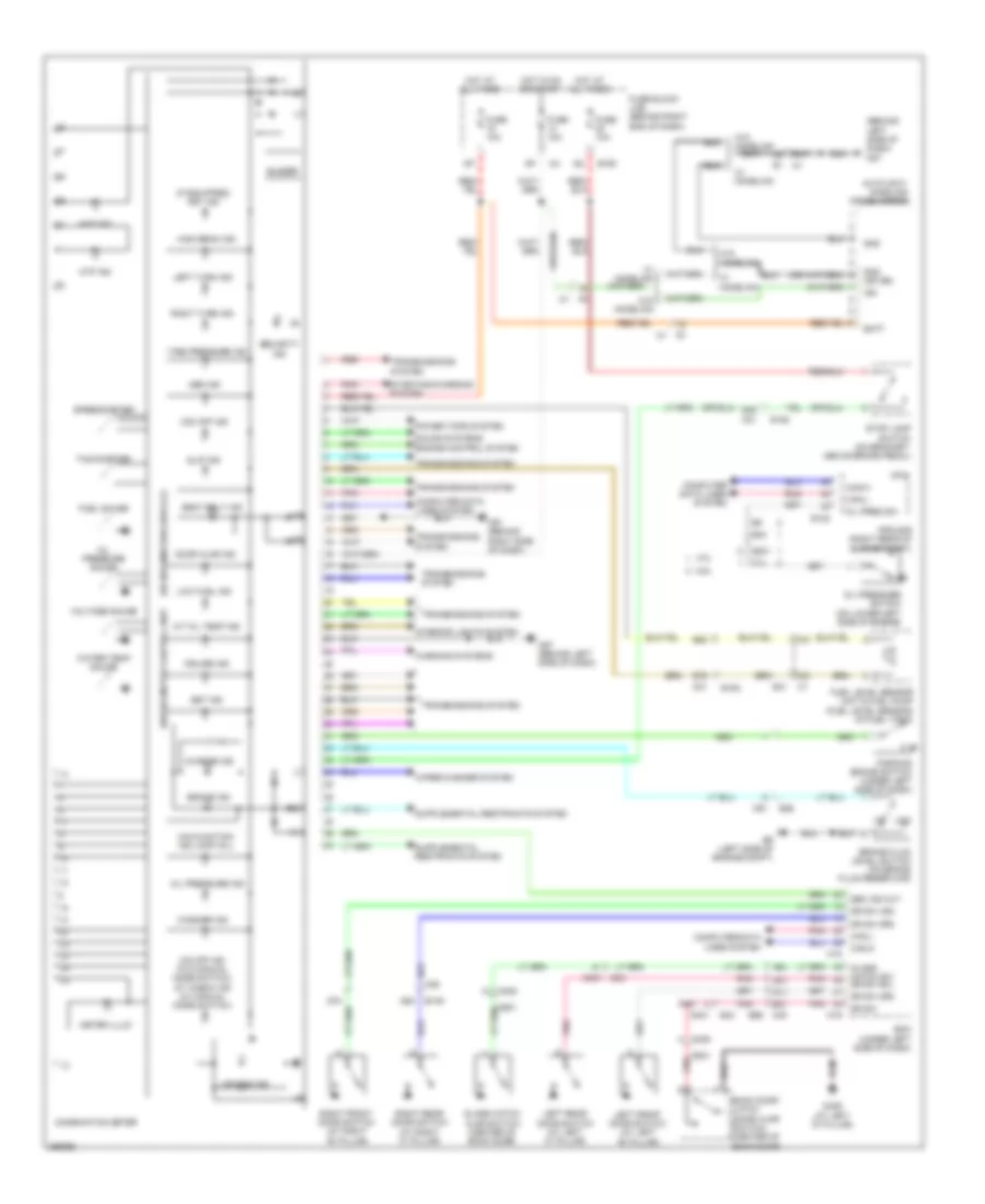 Instrument Cluster Wiring Diagram for Nissan Pathfinder S 2011