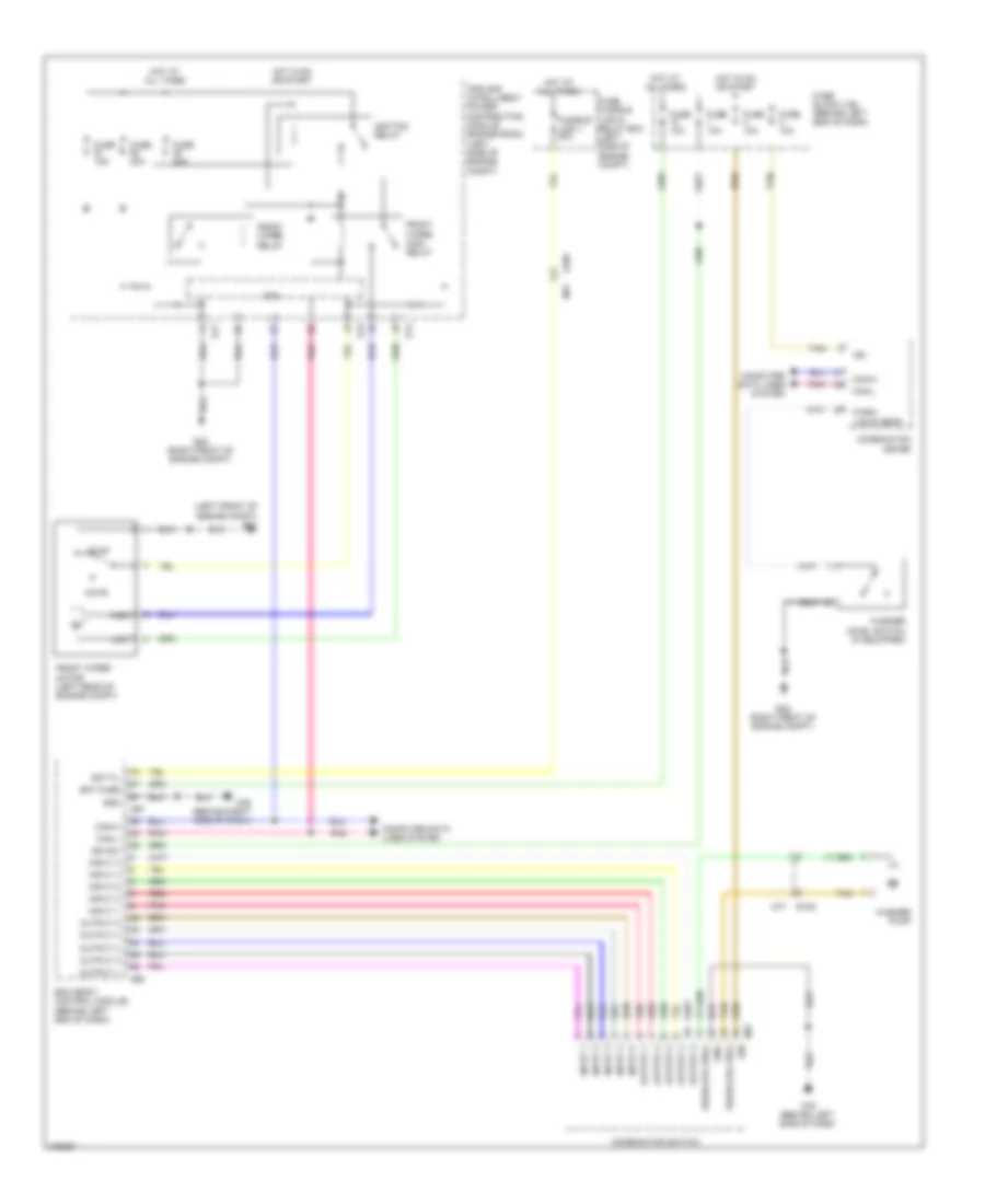 Электросхема передних стеклоочистителей дворников и омывателя лобового стекла для Nissan Rogue S 2012