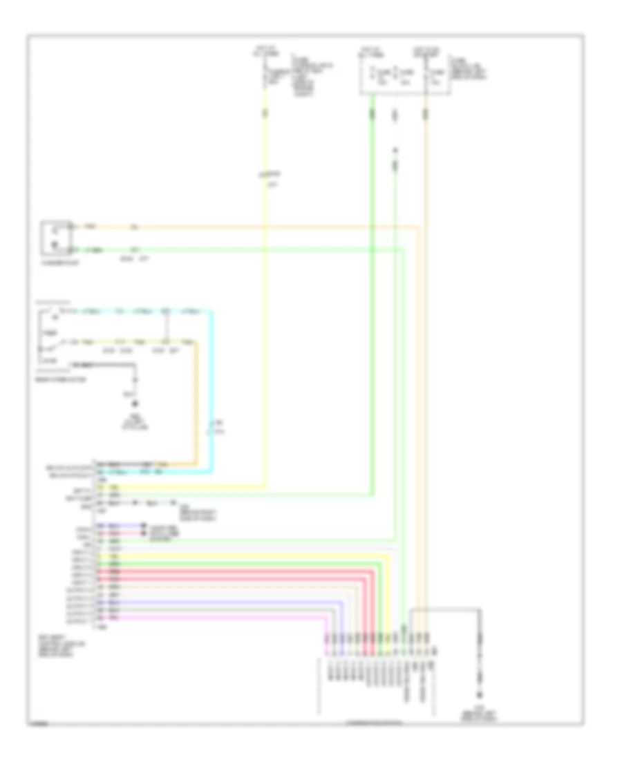 Электросхема заднего стеклоочистителя дворника и омывателя для Nissan Rogue S 2012