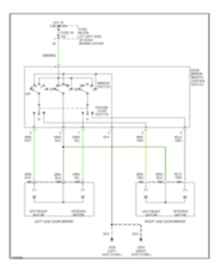 Power Mirror Wiring Diagram for Nissan Frontier XE 2000
