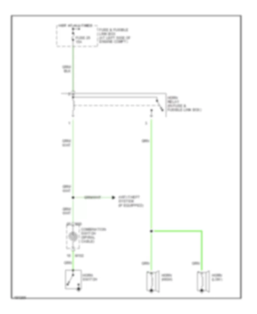 Horn Wiring Diagram for Nissan Maxima SE 2004