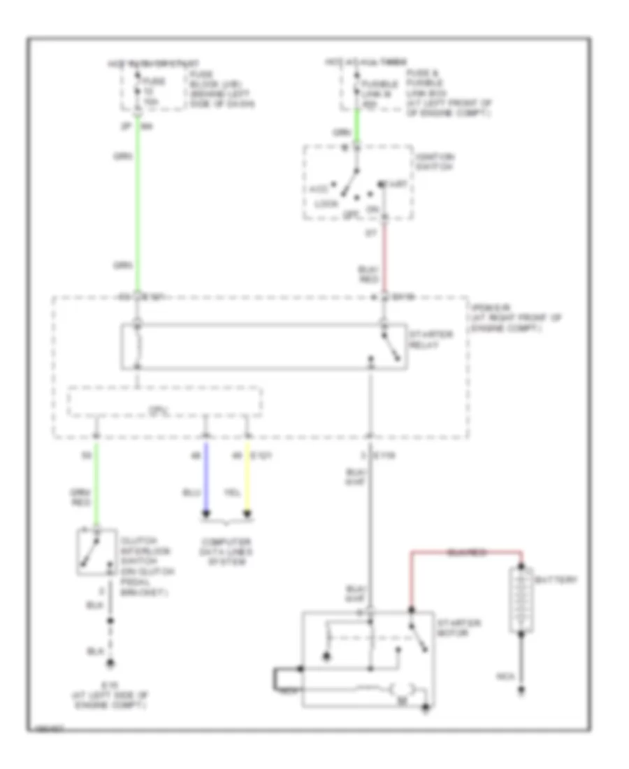 Starting Wiring Diagram M T for Nissan Maxima SE 2004