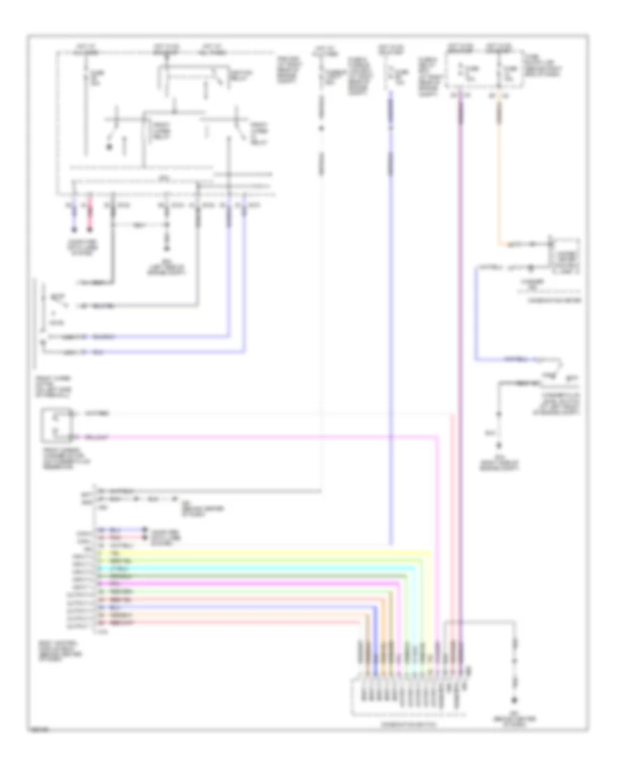 Электросхема передних стеклоочистителей дворников и омывателя лобового стекла для Nissan Armada SE 2007