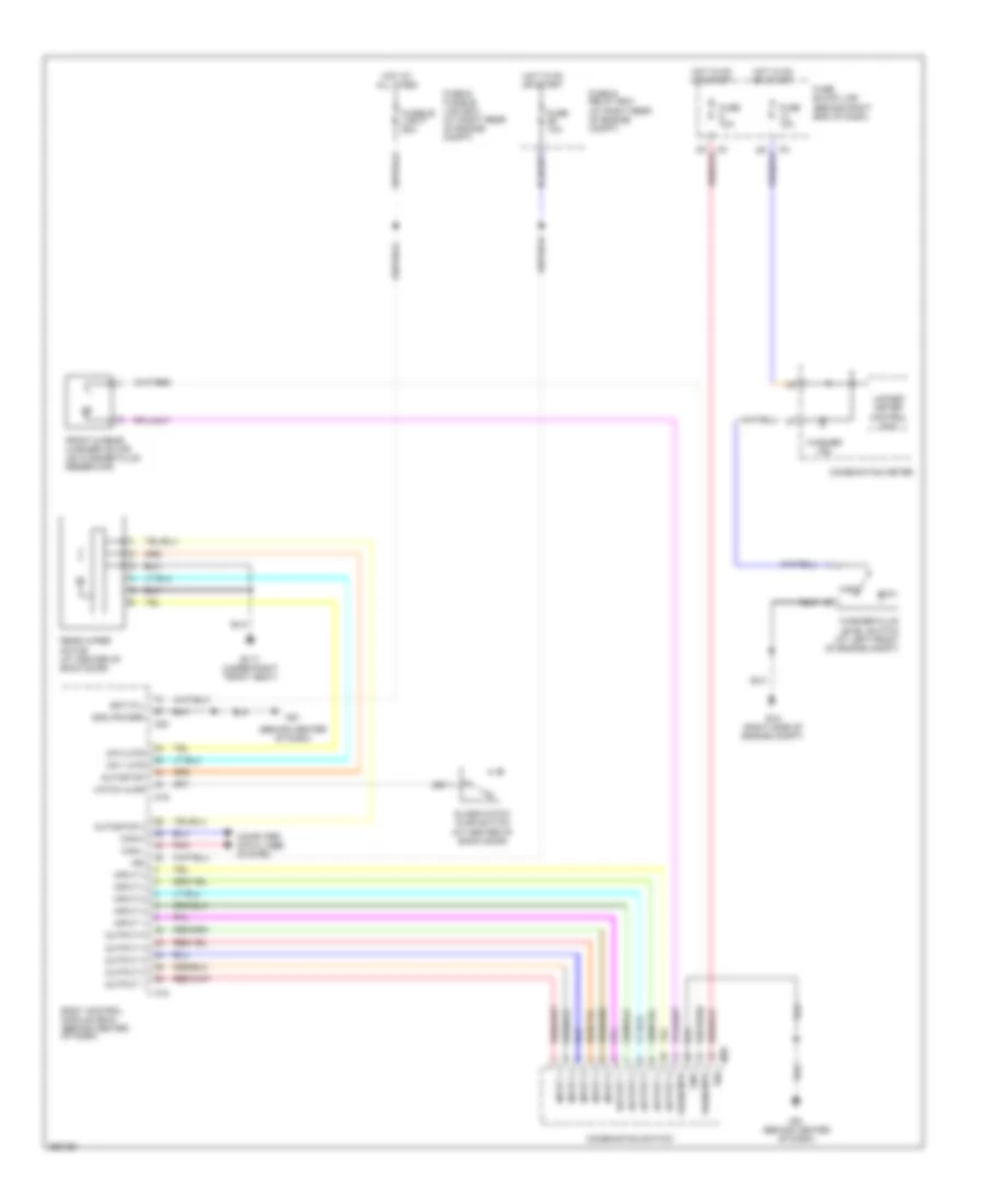 Электросхема заднего стеклоочистителя дворника и омывателя для Nissan Armada SE 2007
