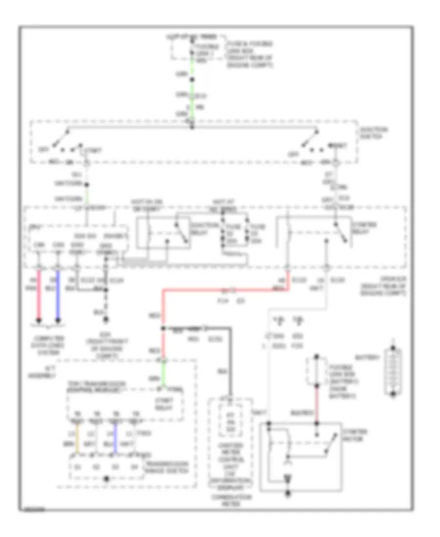 Starting Wiring Diagram for Nissan Pathfinder SV 2011