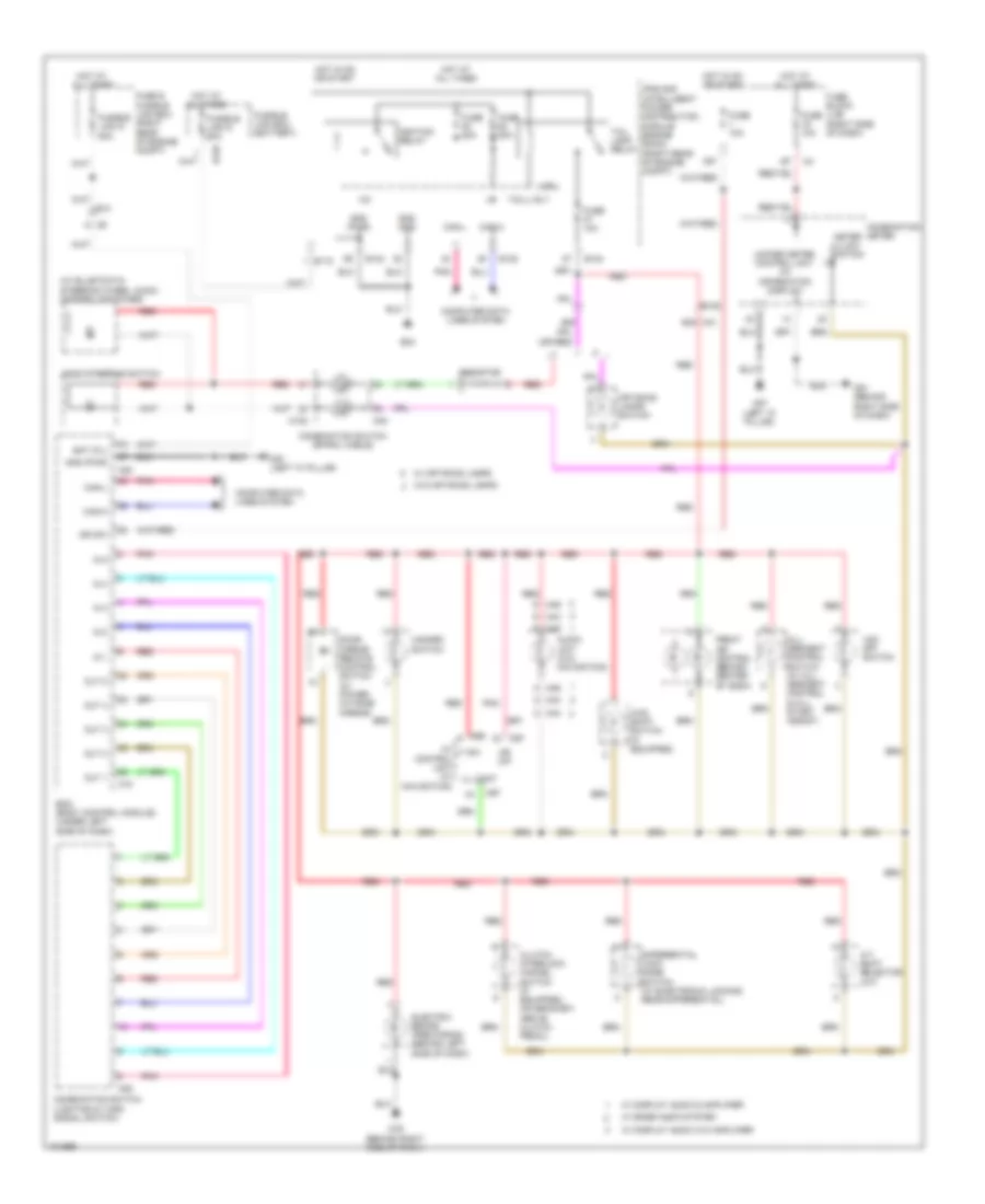 Instrument Illumination Wiring Diagram for Nissan Xterra PRO 4X 2013