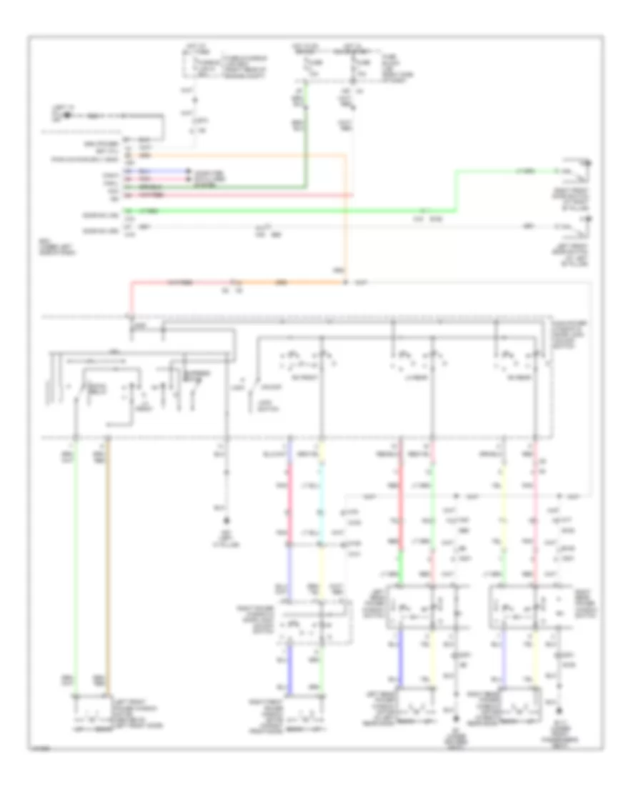 Power Windows Wiring Diagram for Nissan Xterra PRO-4X 2013