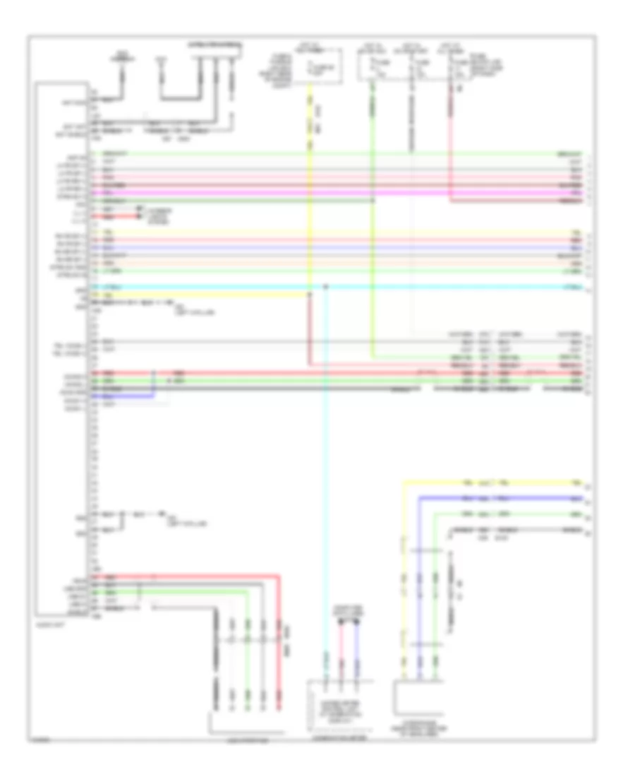 Radio Wiring Diagram, without Navigation with Amplifier (1 of 3) for Nissan Xterra PRO-4X 2013