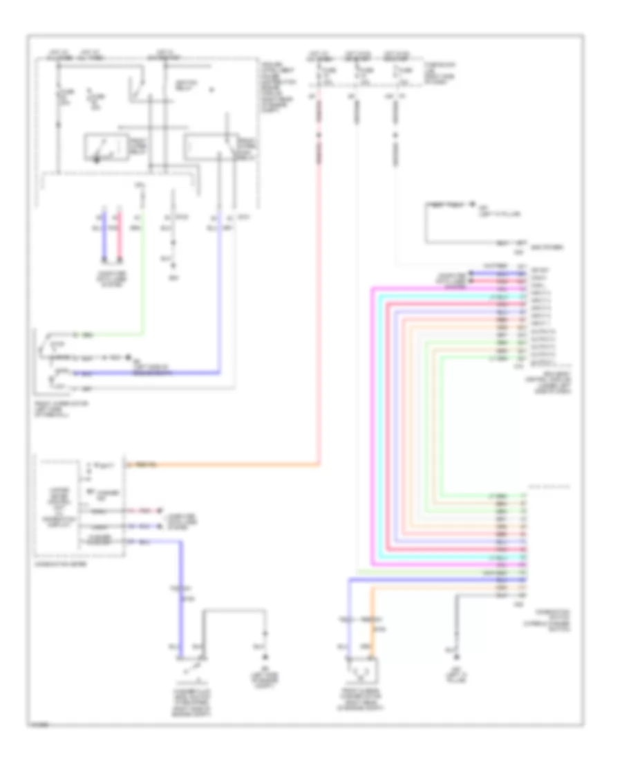 Электросхема передних стеклоочистителей дворников и омывателя лобового стекла для Nissan Xterra PRO-4X 2013