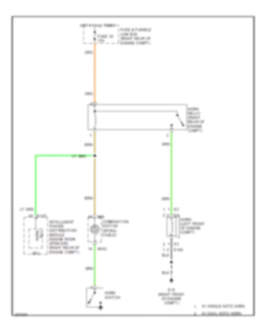 Horn Wiring Diagram for Nissan Frontier LE 2007