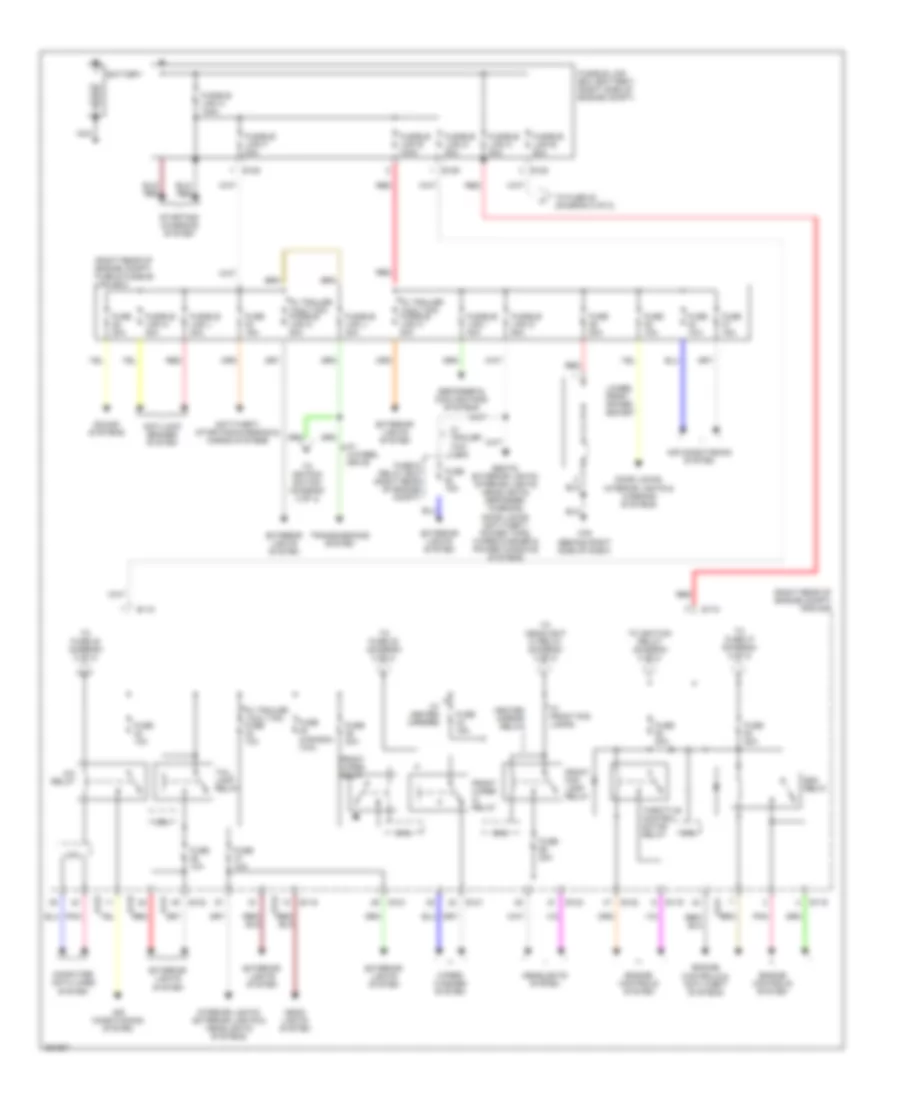Power Distribution Wiring Diagram 1 of 2 for Nissan Frontier LE 2007