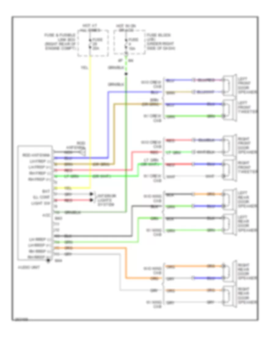 Base Radio Wiring Diagram for Nissan Frontier LE 2007