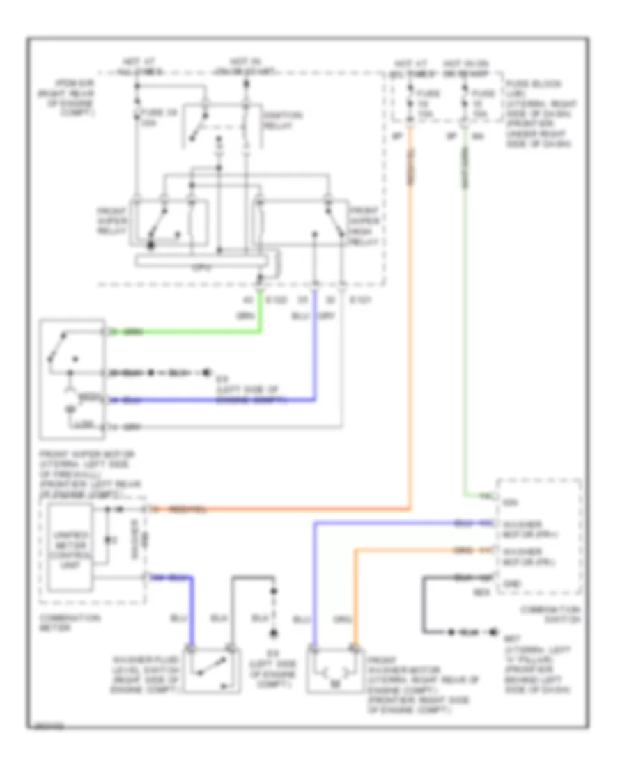 WiperWasher Wiring Diagram for Nissan Frontier LE 2007