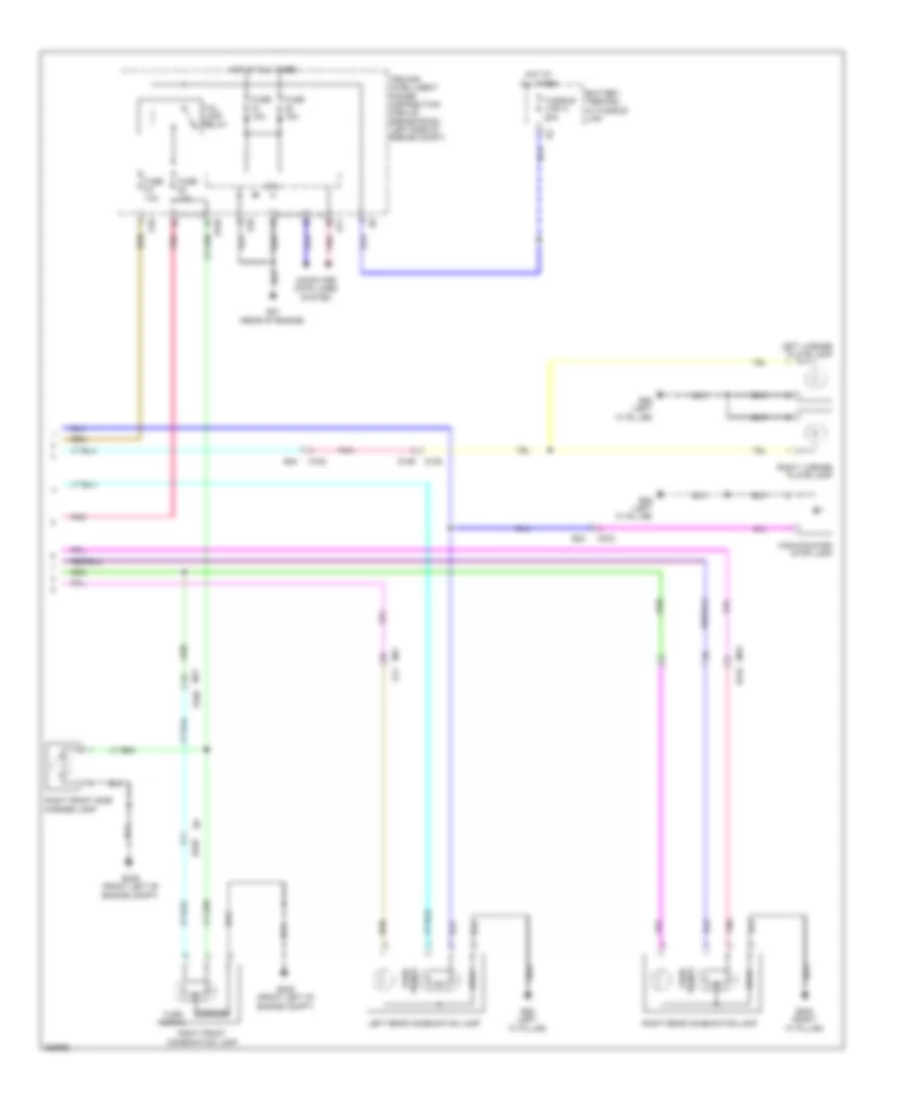 Exterior Lamps Wiring Diagram 2 of 2 for Nissan Quest LE 2011