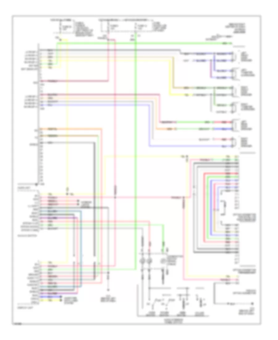 Radio Wiring Diagram, Except Bose for Nissan Murano SE 2004