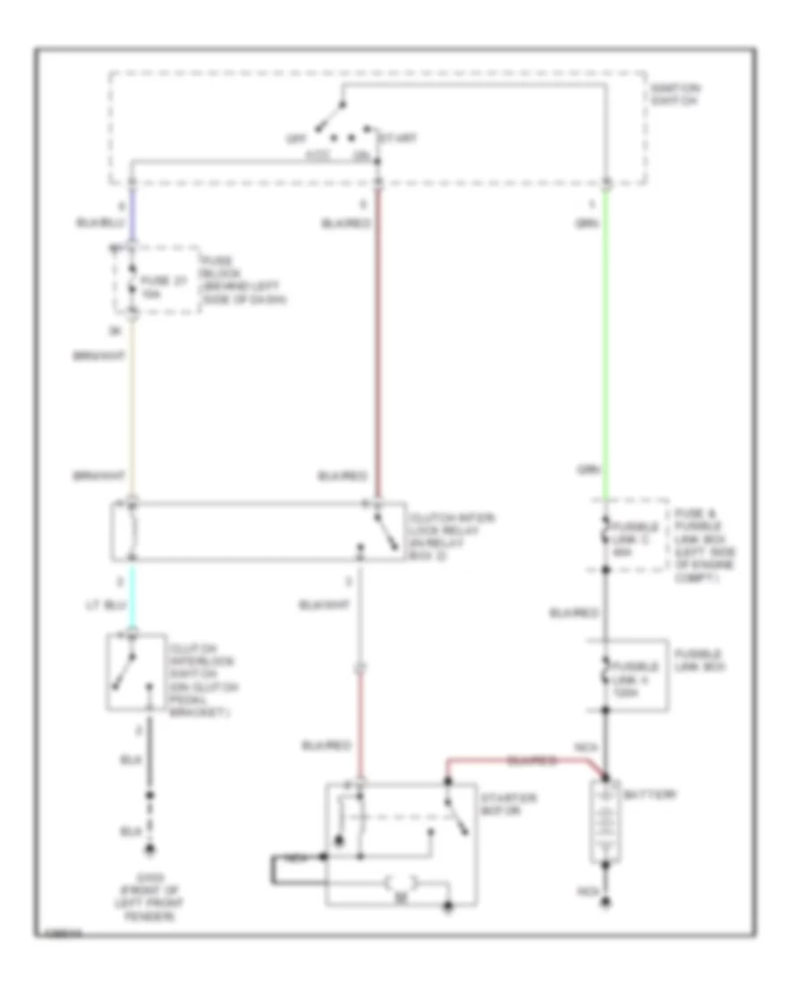 Starting Wiring Diagram, MT for Nissan Maxima SE 2000