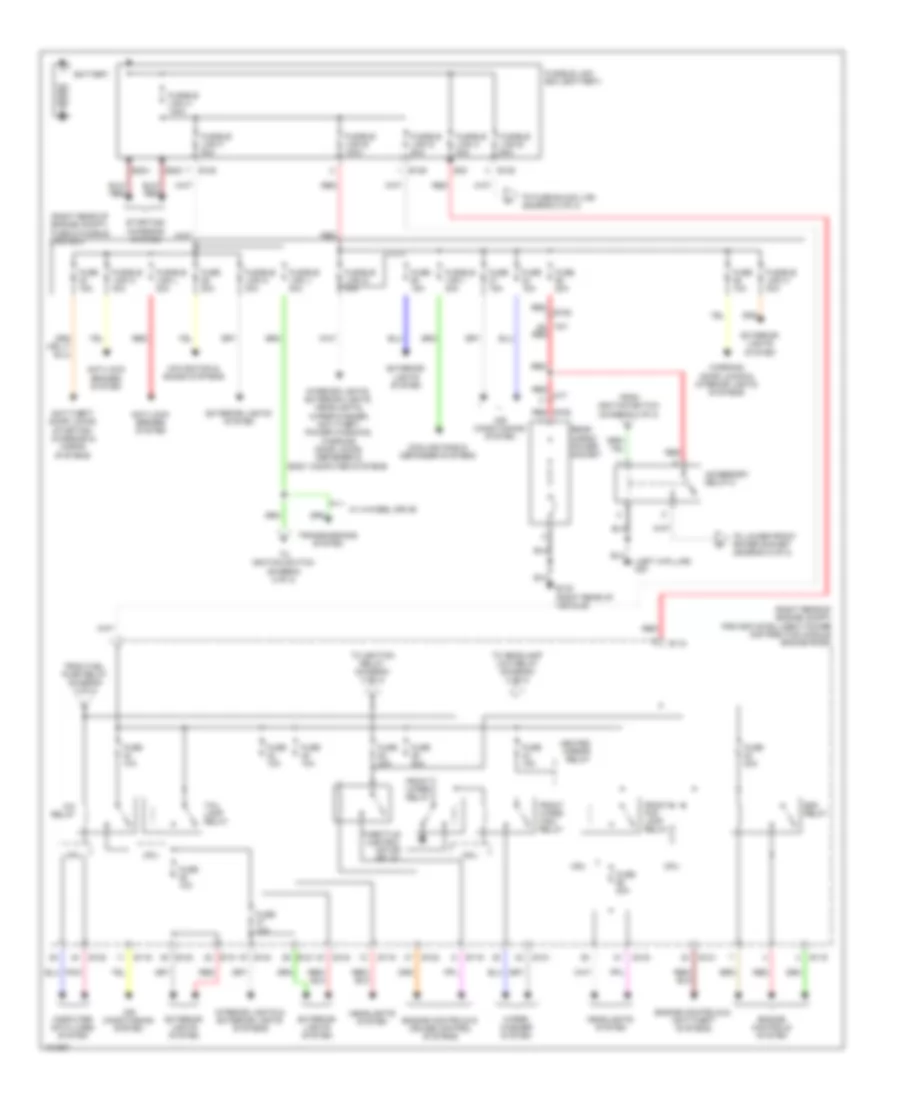 Power Distribution Wiring Diagram 1 of 2 for Nissan Xterra S 2013