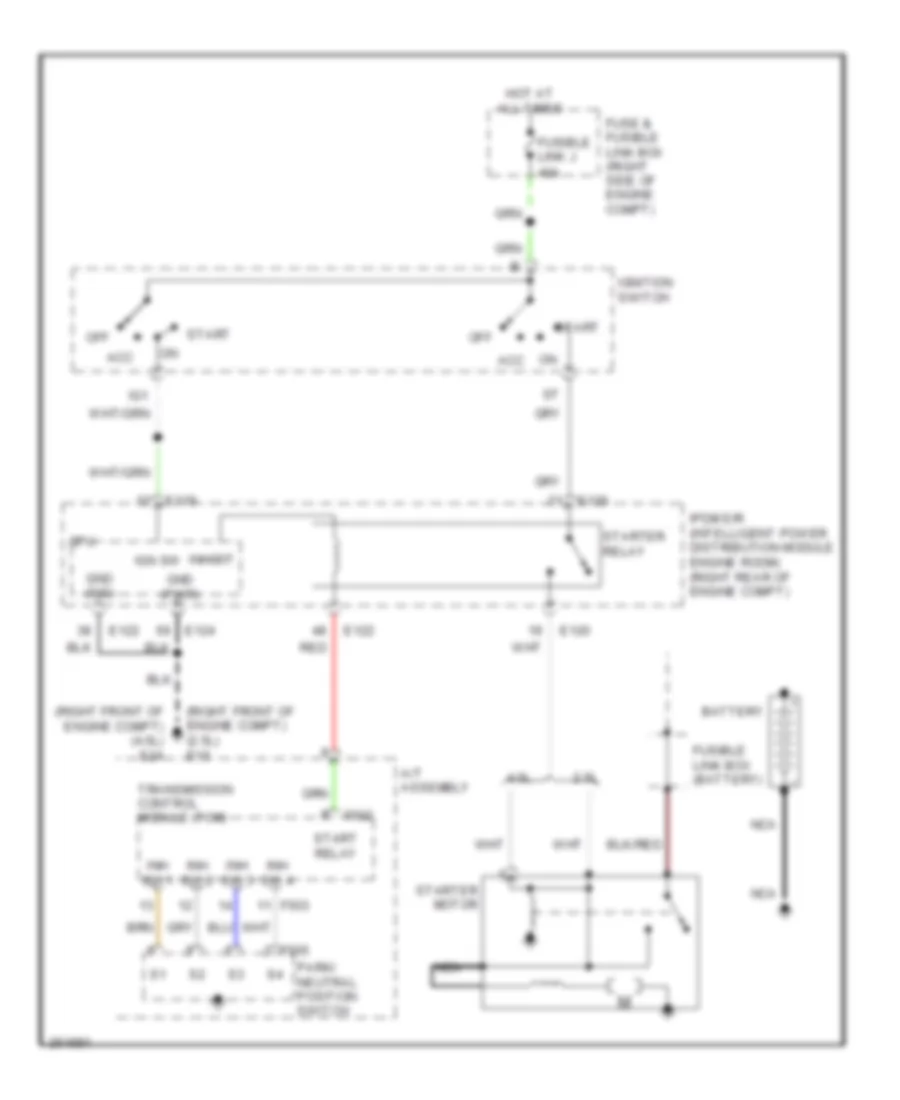 Starting Wiring Diagram A T for Nissan Frontier Nismo 2007