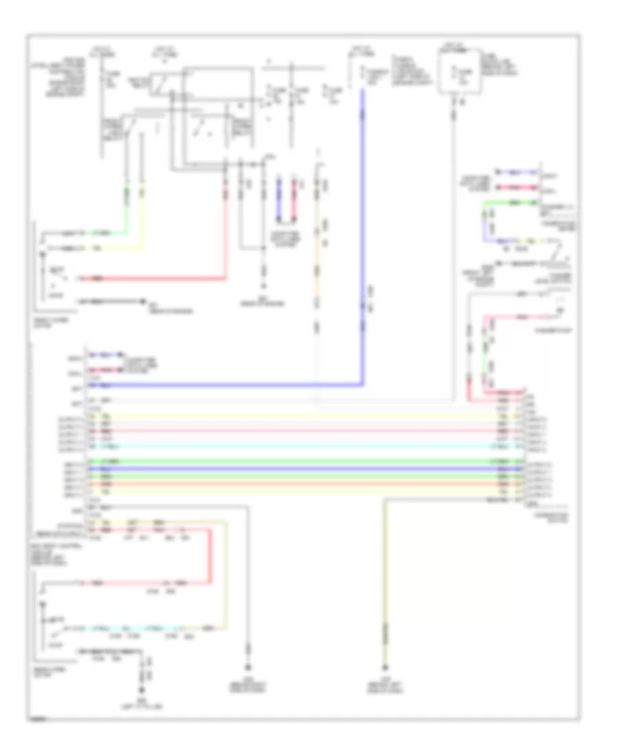Электросхема стеклоочистителя, дворников и омывателя для Nissan Quest S 2011