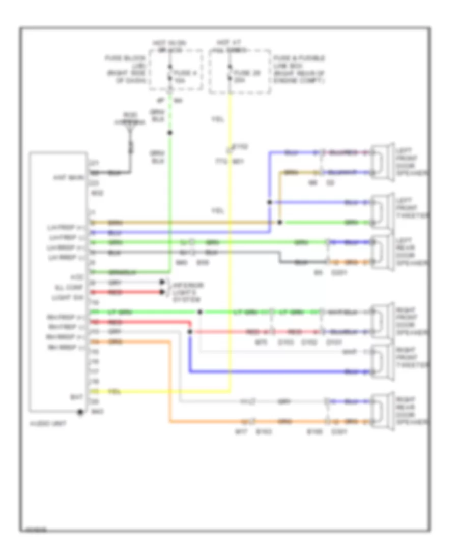 Base Radio Wiring Diagram for Nissan Xterra X 2013