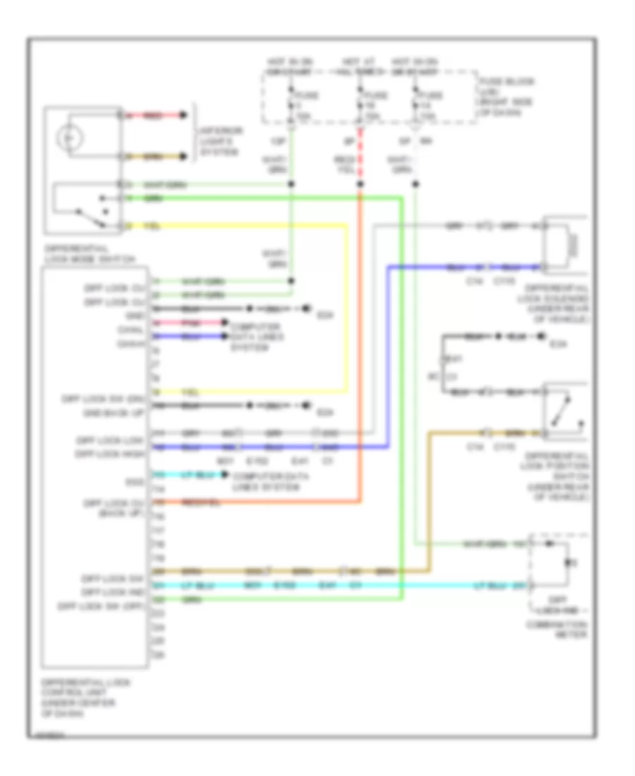 Differential Lock Wiring Diagram for Nissan Xterra X 2013