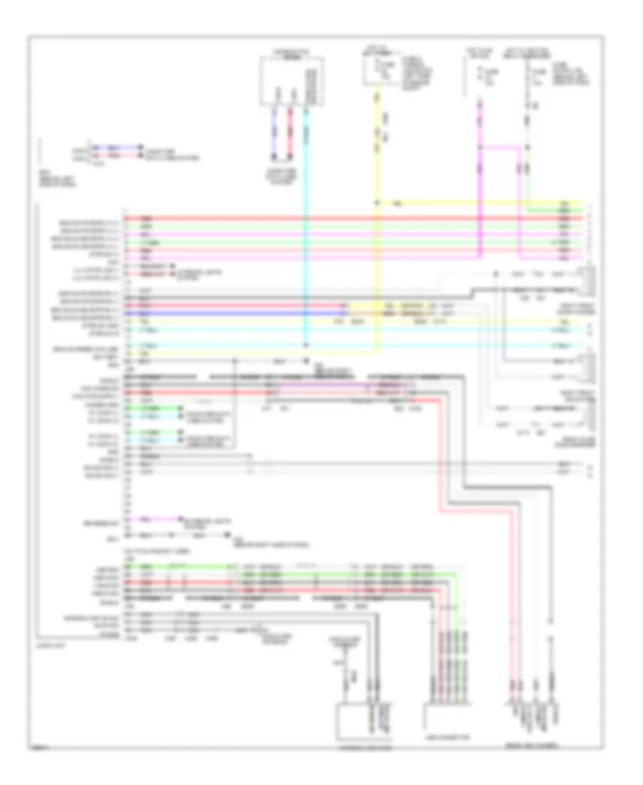Radio Wiring Diagram, with Display Audio (1 of 2) for Nissan Quest SL 2011
