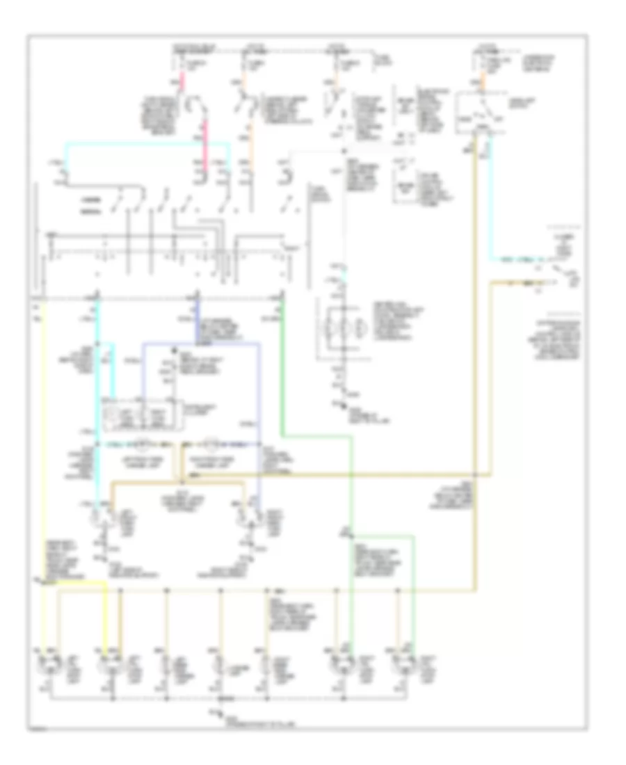 Электросхема внешнего освещения для Oldsmobile Cutlass Supreme SL 1997