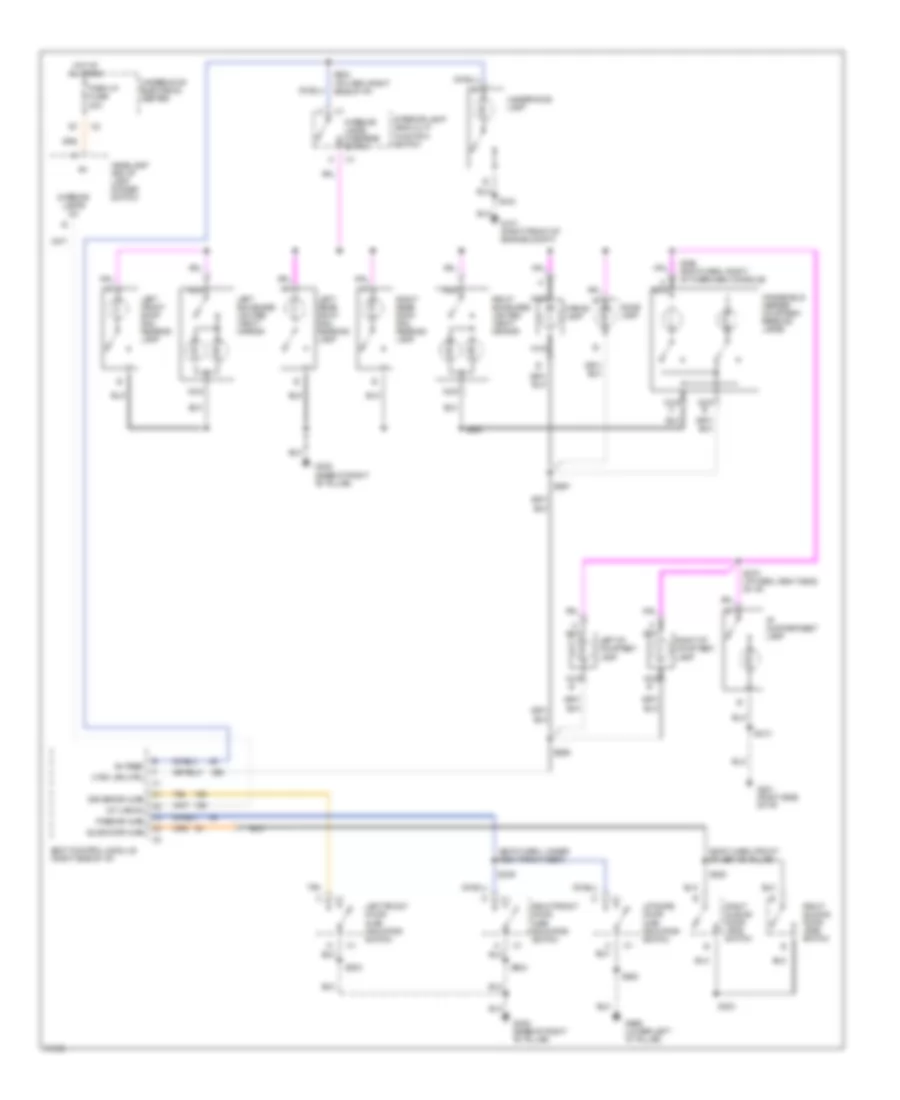 Электросхема подсветки для Oldsmobile Silhouette 1997