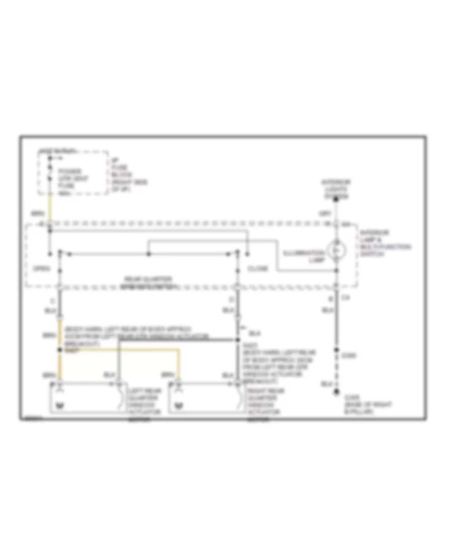 задний Windows Wiring Diagram четверти для Oldsmobile Silhouette 1997