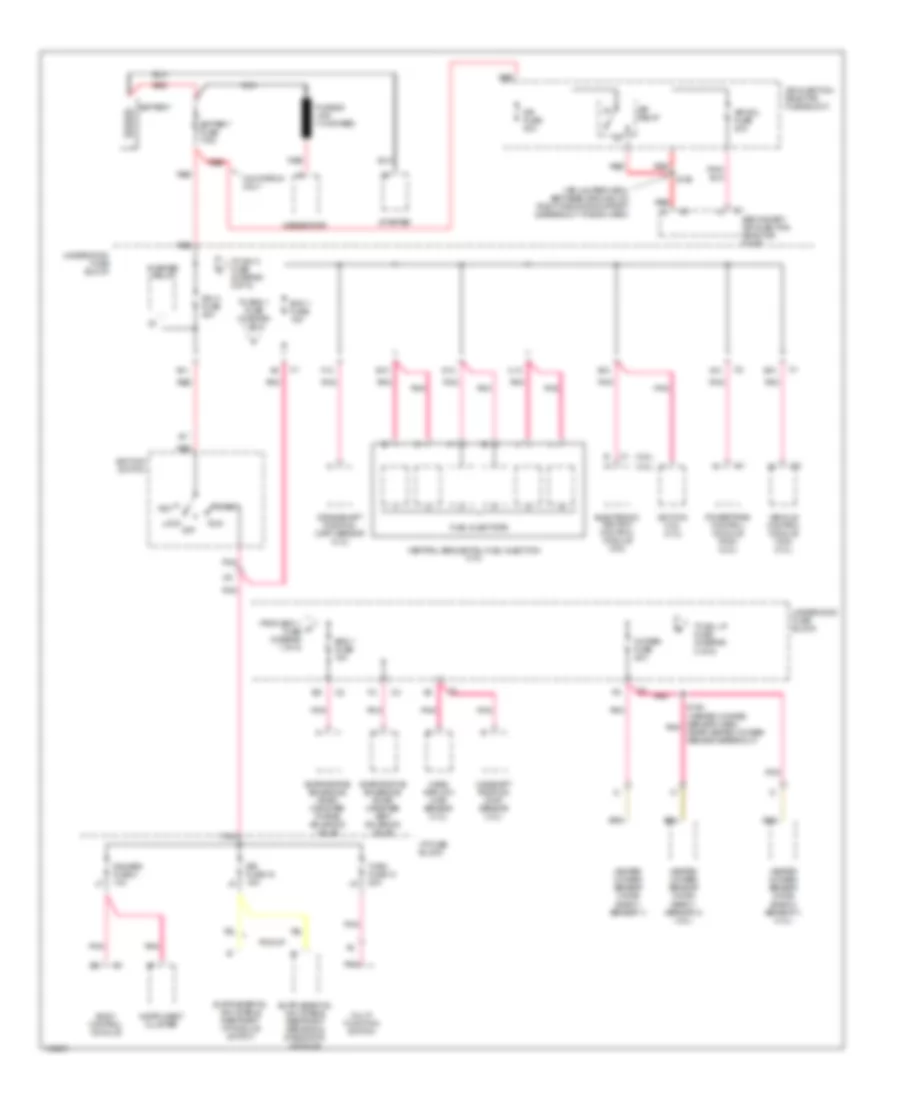Электросхема блока предохранителей и реле (1 из 5) для Oldsmobile Bravada 2000