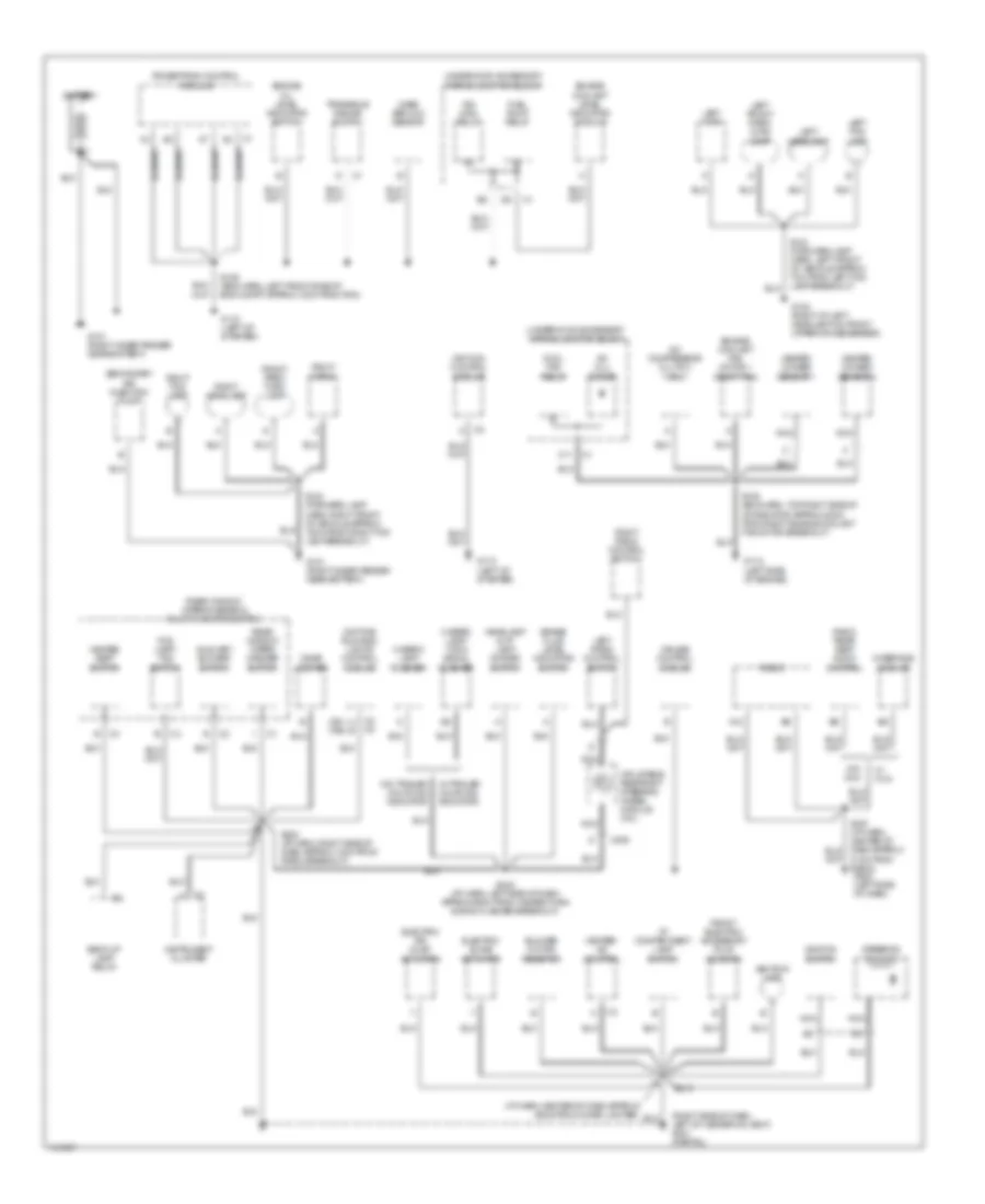 Электросхема подключение массы заземления (1 из 3) для Oldsmobile Silhouette Premiere Edition 2000
