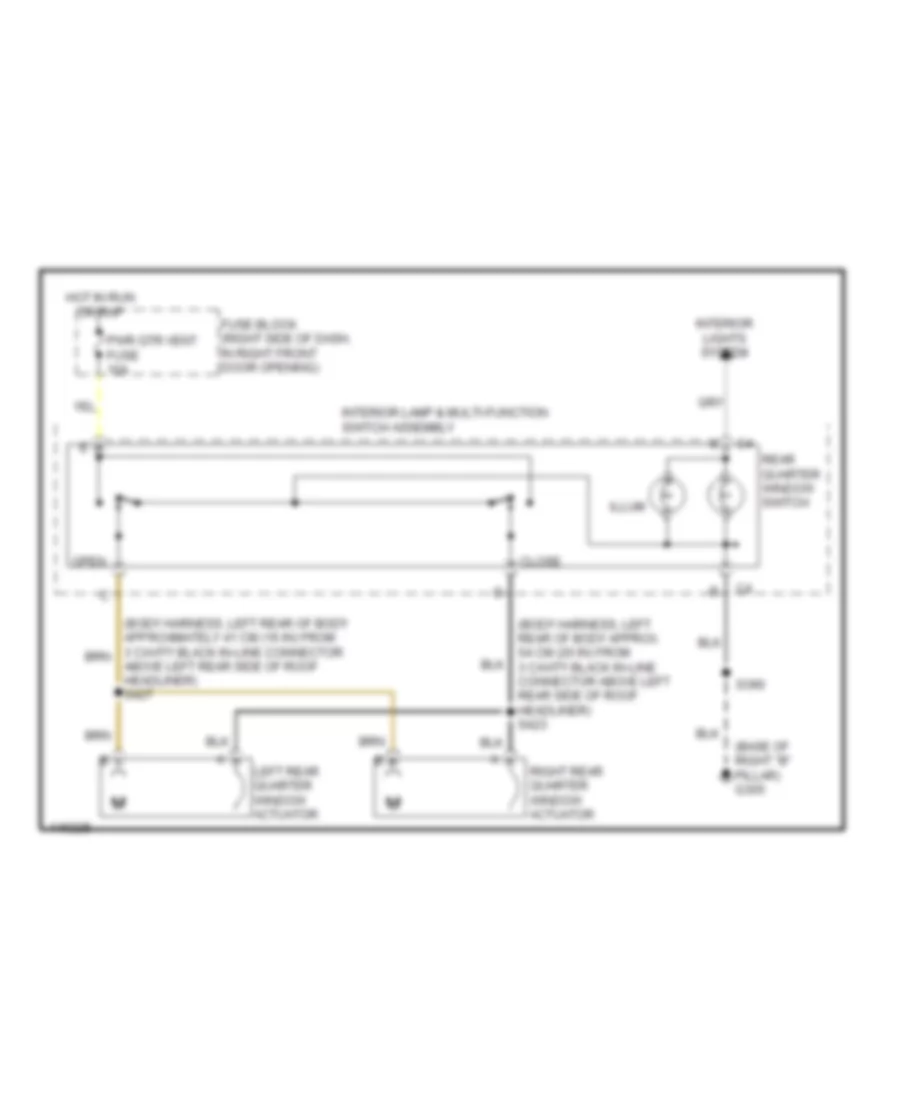 задний Windows Wiring Diagram четверти для Oldsmobile Silhouette GLS 2001