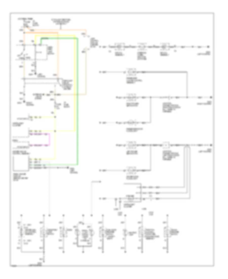 Электросхема подсветки приборов для Oldsmobile Ninety-Eight Regency Elite 1994