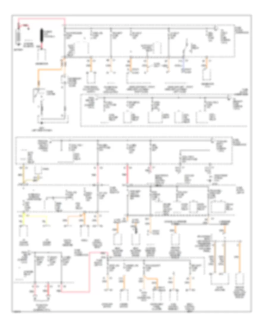 Power Distribution Wiring Diagram 1 of 2 for Oldsmobile Alero GLS 2003