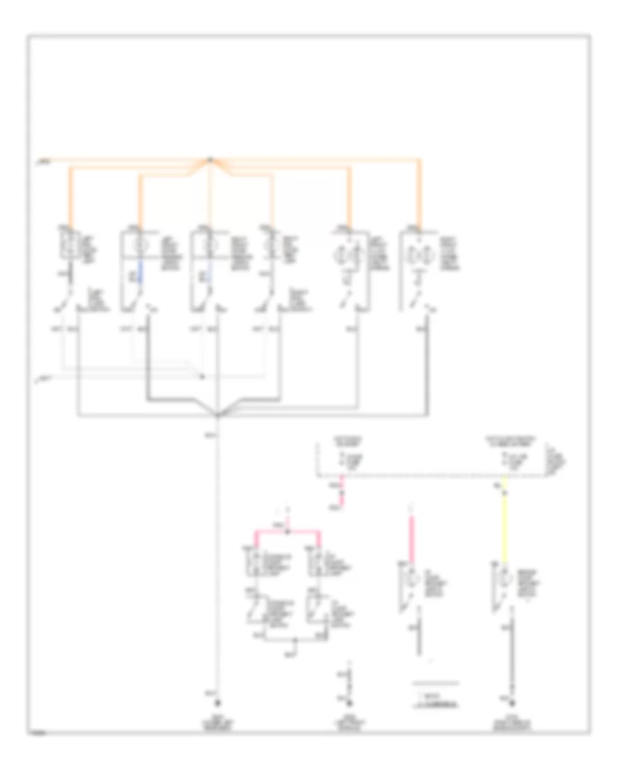 Courtesy Lamps Wiring Diagram 2 of 2 for Oldsmobile Aurora 1995