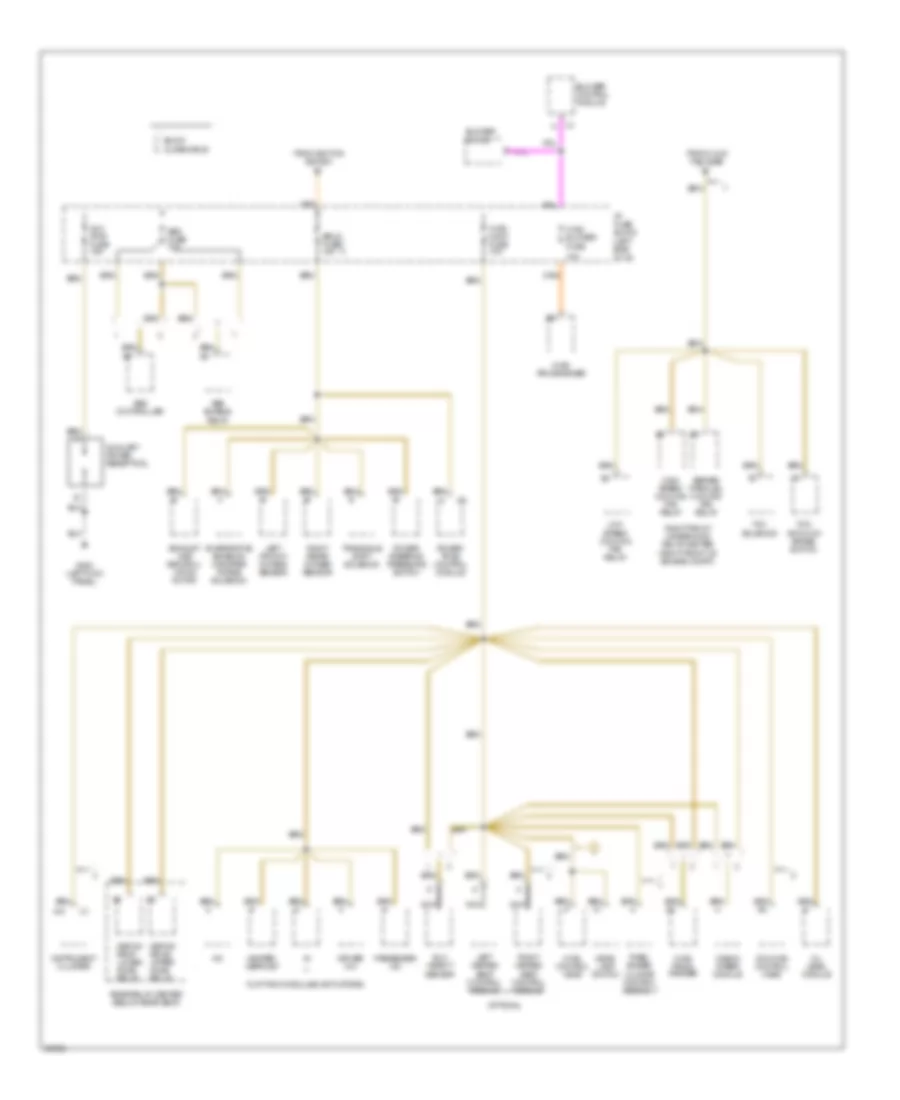 Power Distribution Wiring Diagram 4 of 5 for Oldsmobile Aurora 1995