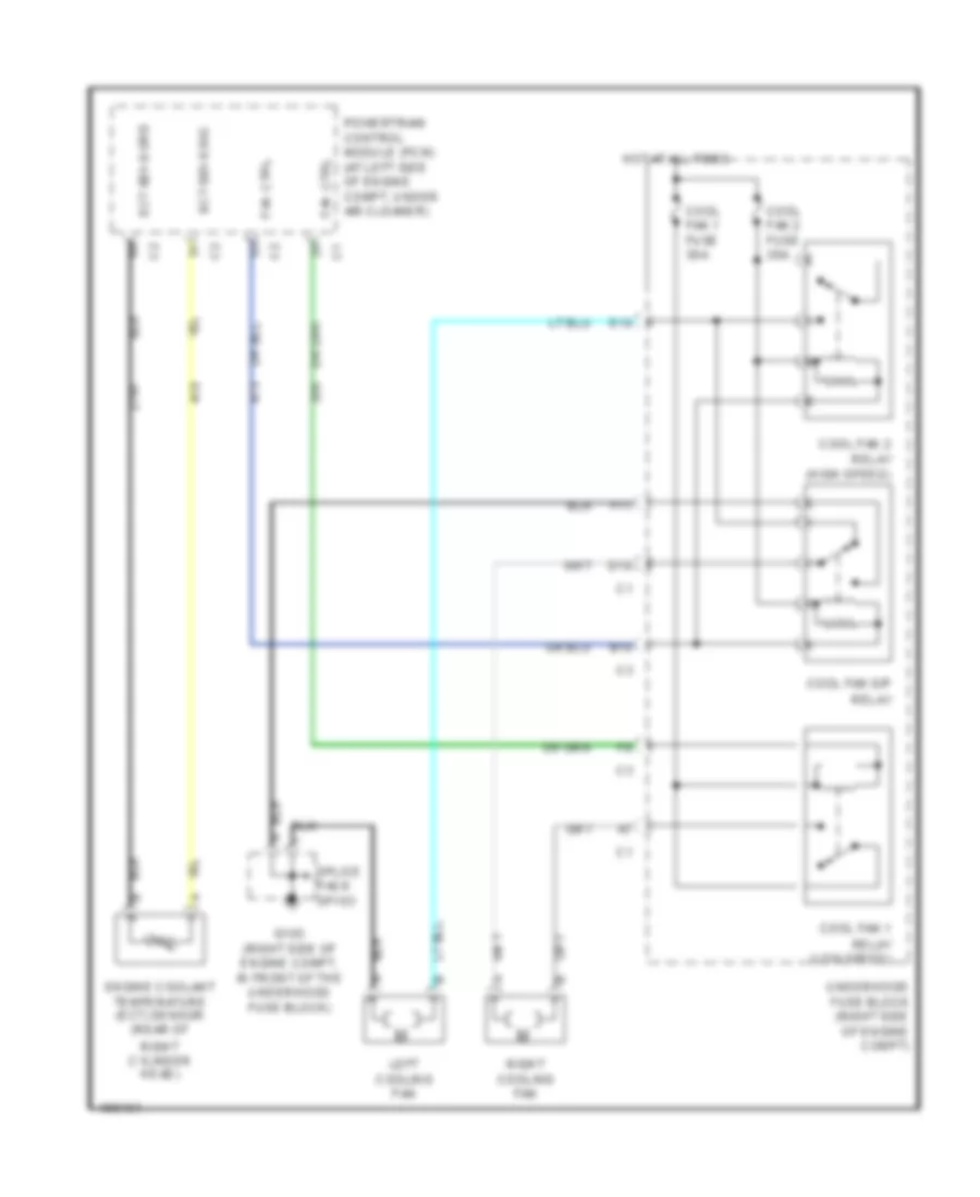 Cooling Fan Wiring Diagram for Oldsmobile Aurora 2003