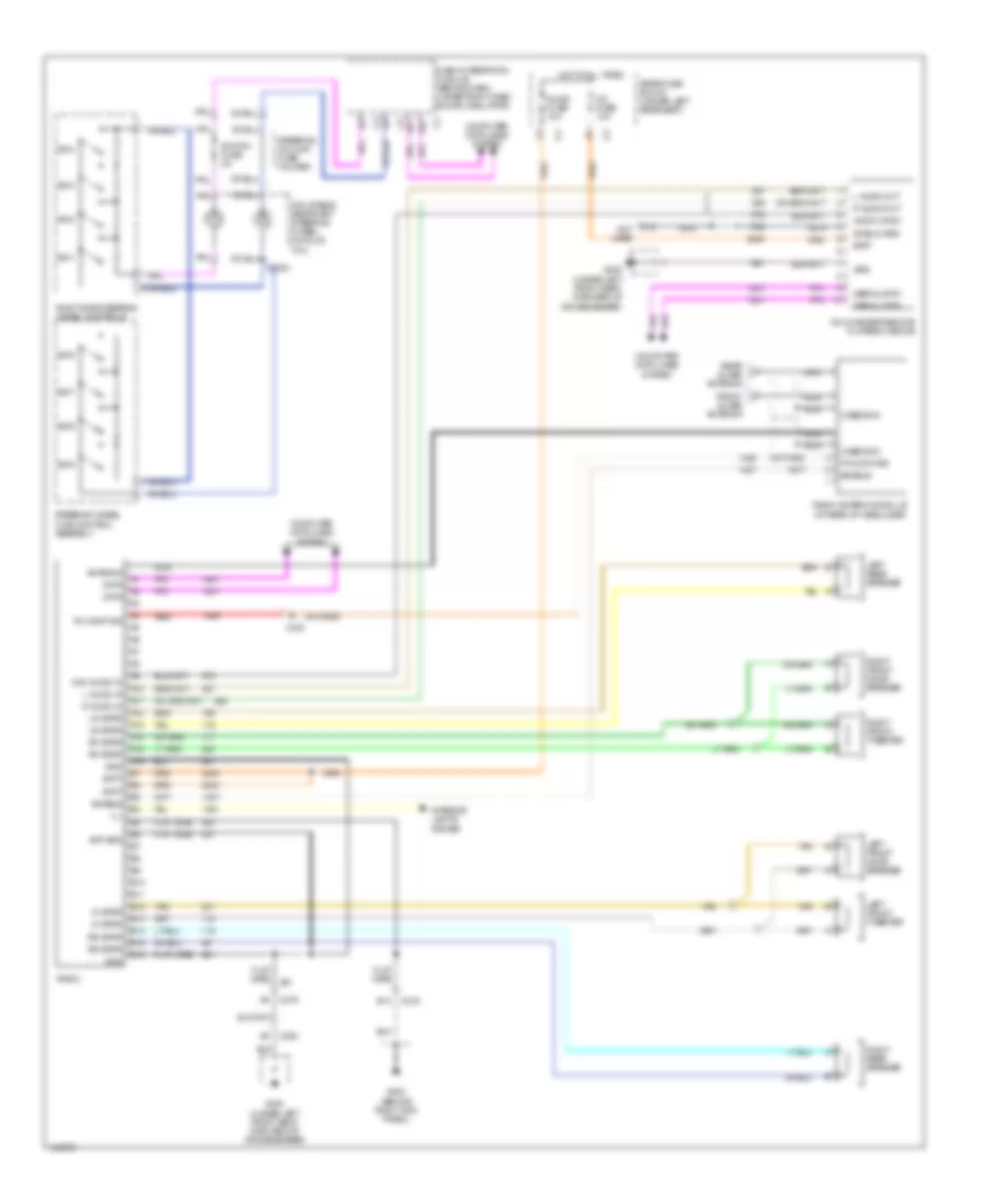 Radio Wiring Diagram, without Amplifier for Oldsmobile Aurora 2003