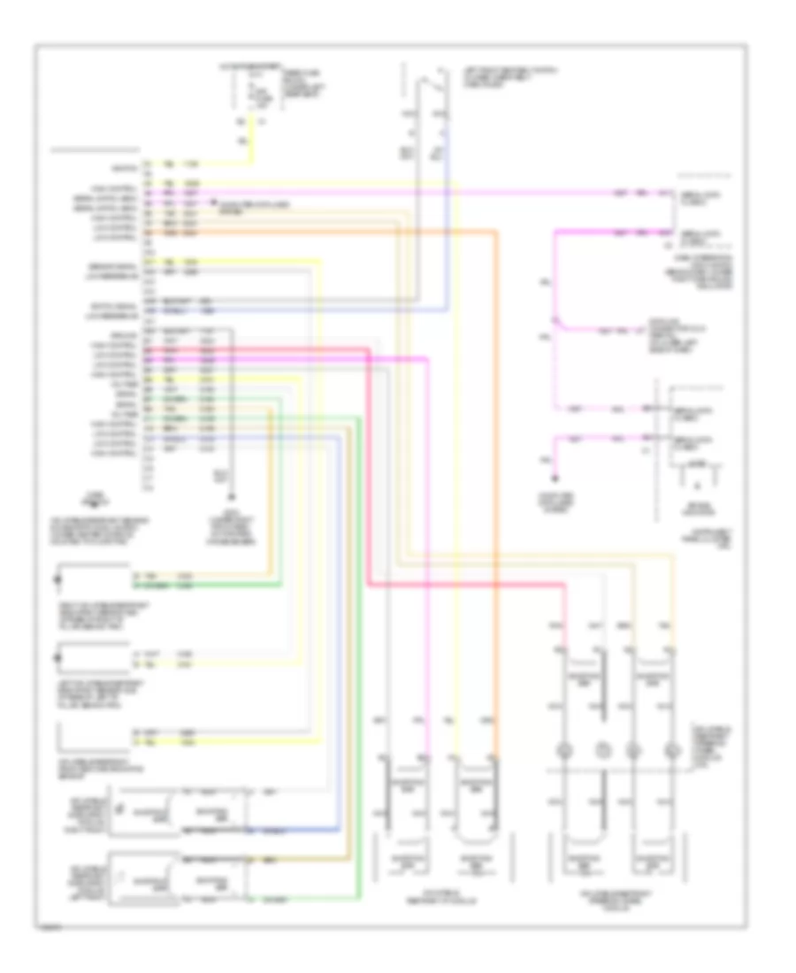 Supplemental Restraints Wiring Diagram for Oldsmobile Aurora 2003