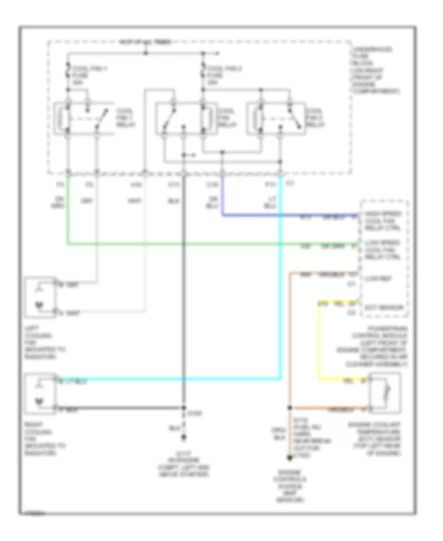 Cooling Fan Wiring Diagram for Oldsmobile Silhouette GL 2003