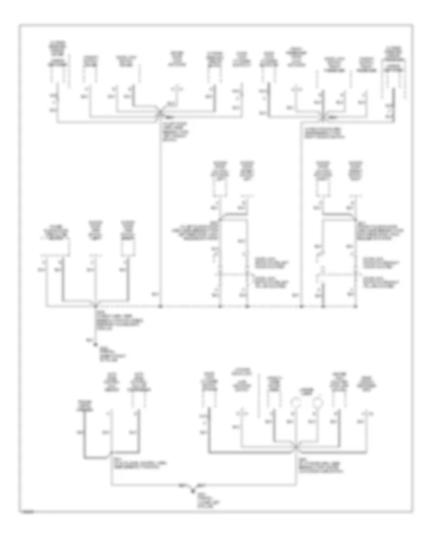 Ground Distribution Wiring Diagram 3 of 3 for Oldsmobile Silhouette GL 2003