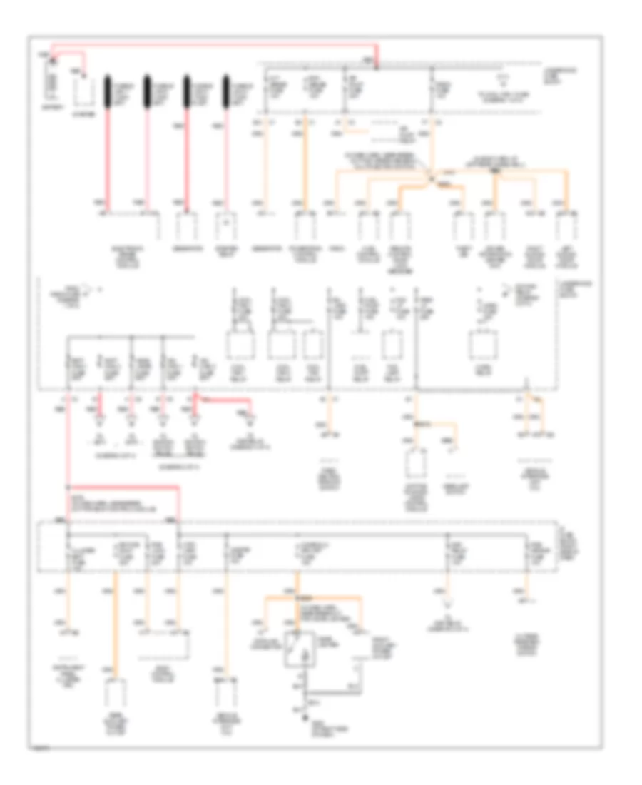 Power Distribution Wiring Diagram 1 of 4 for Oldsmobile Silhouette GL 2003