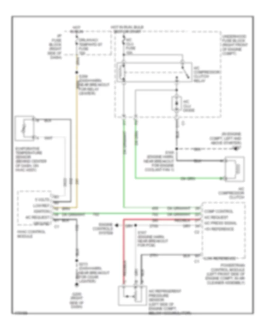 Compressor Wiring Diagram for Oldsmobile Silhouette GLS 2003