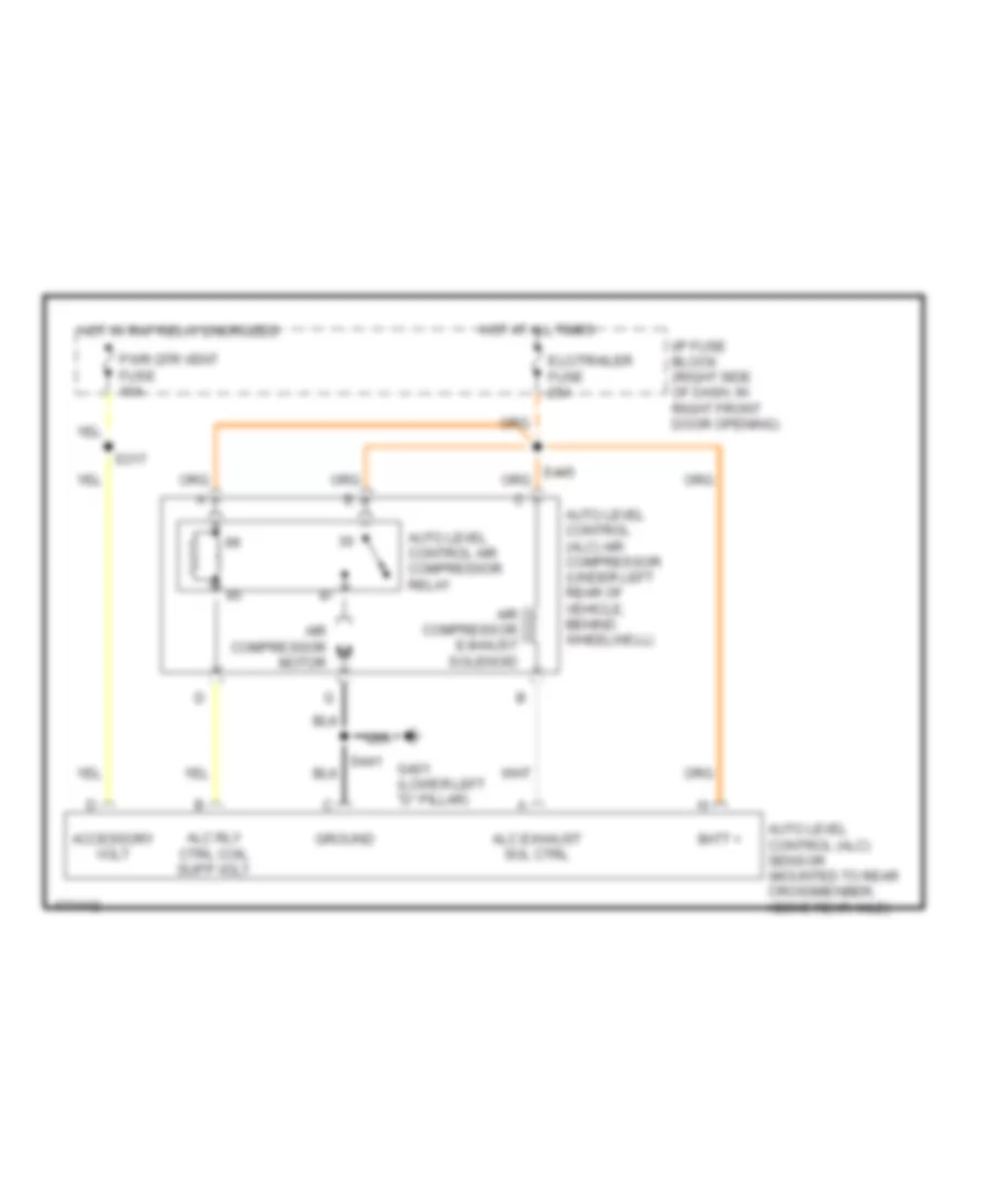Electronic Suspension Wiring Diagram, without Inflator for Oldsmobile Silhouette GLS 2003