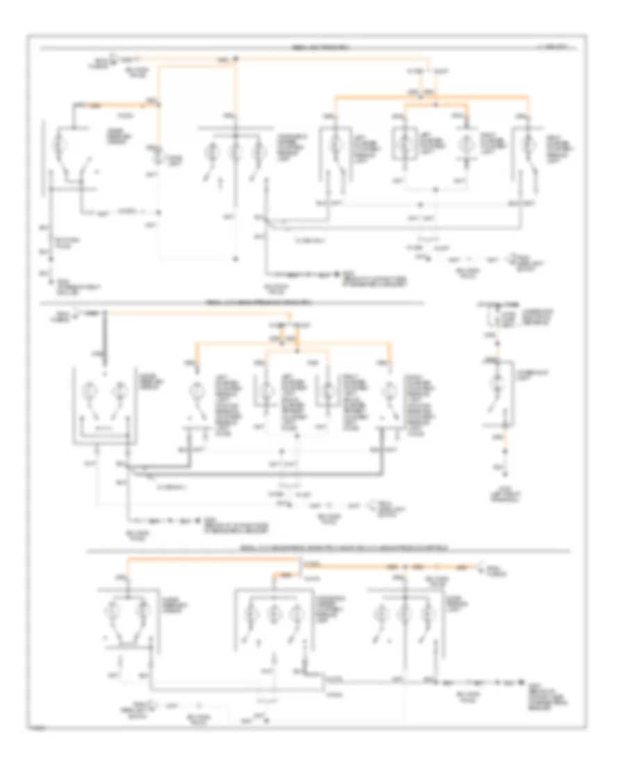 Courtesy Lamps Wiring Diagram 2 of 2 for Oldsmobile Cutlass Supreme 1995