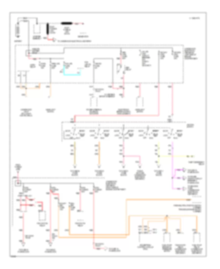 Power Distribution Wiring Diagram 1 of 6 for Oldsmobile Cutlass Supreme 1995