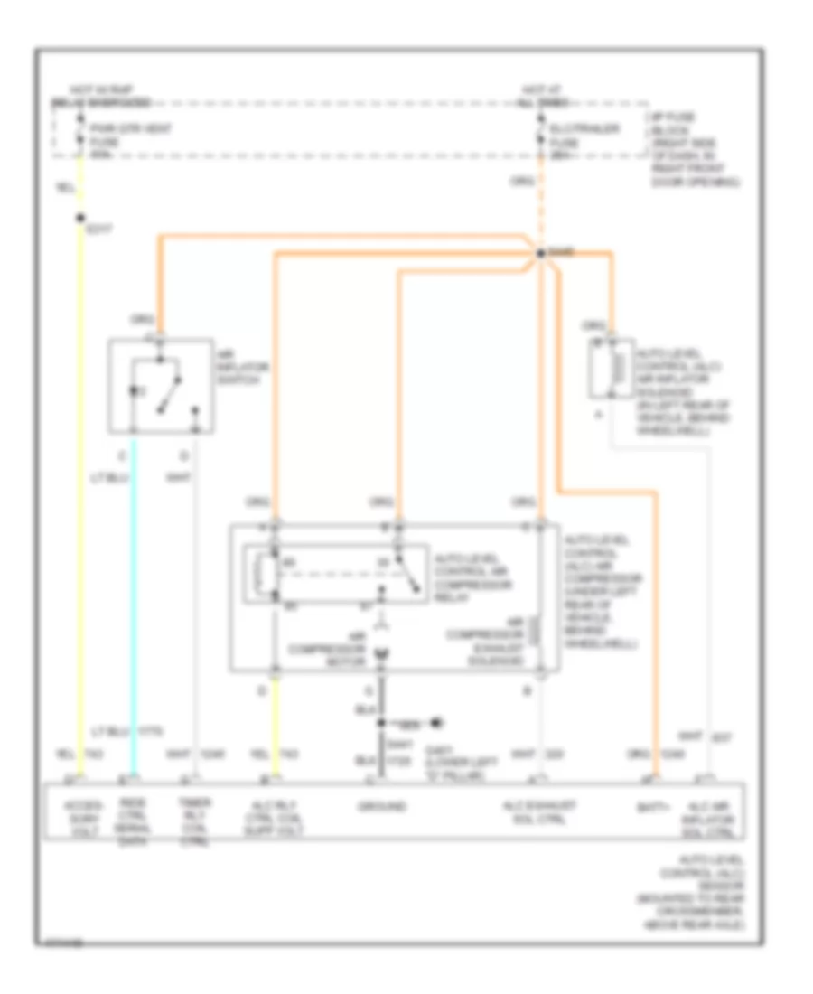 Electronic Suspension Wiring Diagram with Inflator for Oldsmobile Silhouette Premiere Edition 2003
