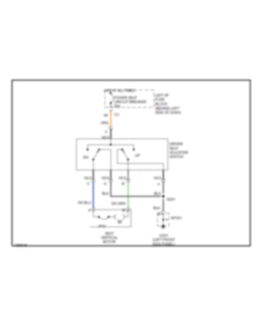 4 Way Adjustable Power Seat Wiring Diagram for Oldsmobile Alero GLS 2004