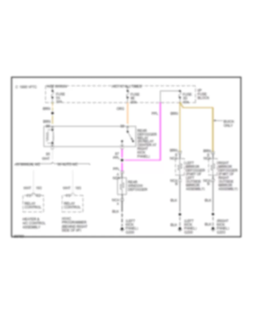 Defogger Wiring Diagram for Oldsmobile Eighty-Eight Royale 1995